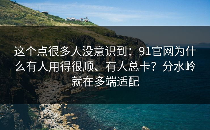这个点很多人没意识到：91官网为什么有人用得很顺、有人总卡？分水岭就在多端适配